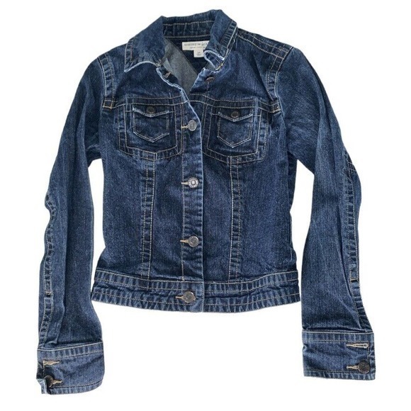 Vintage Tommy Hilfiger Denim Jean Jacket‎ Crest Size S Logo Lightweight Y2K - Picture 1 of 9
